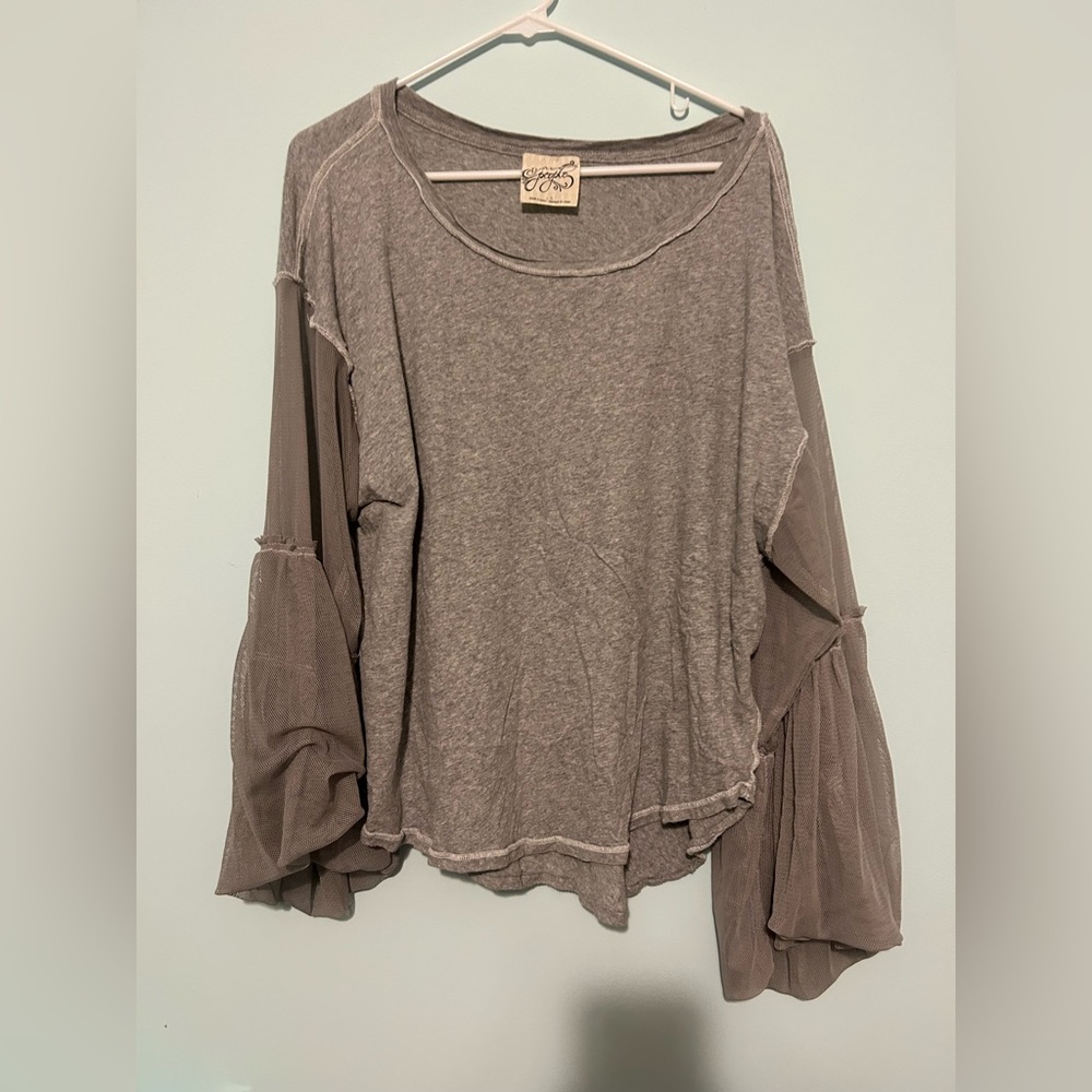 Free People Long Sleeve Flowy Top
